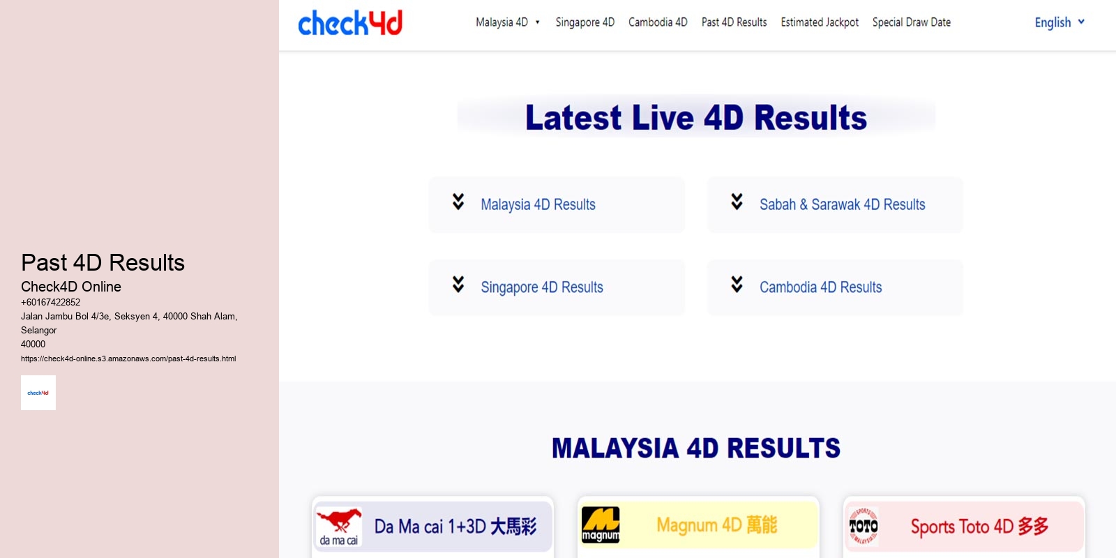 Past 4D Results